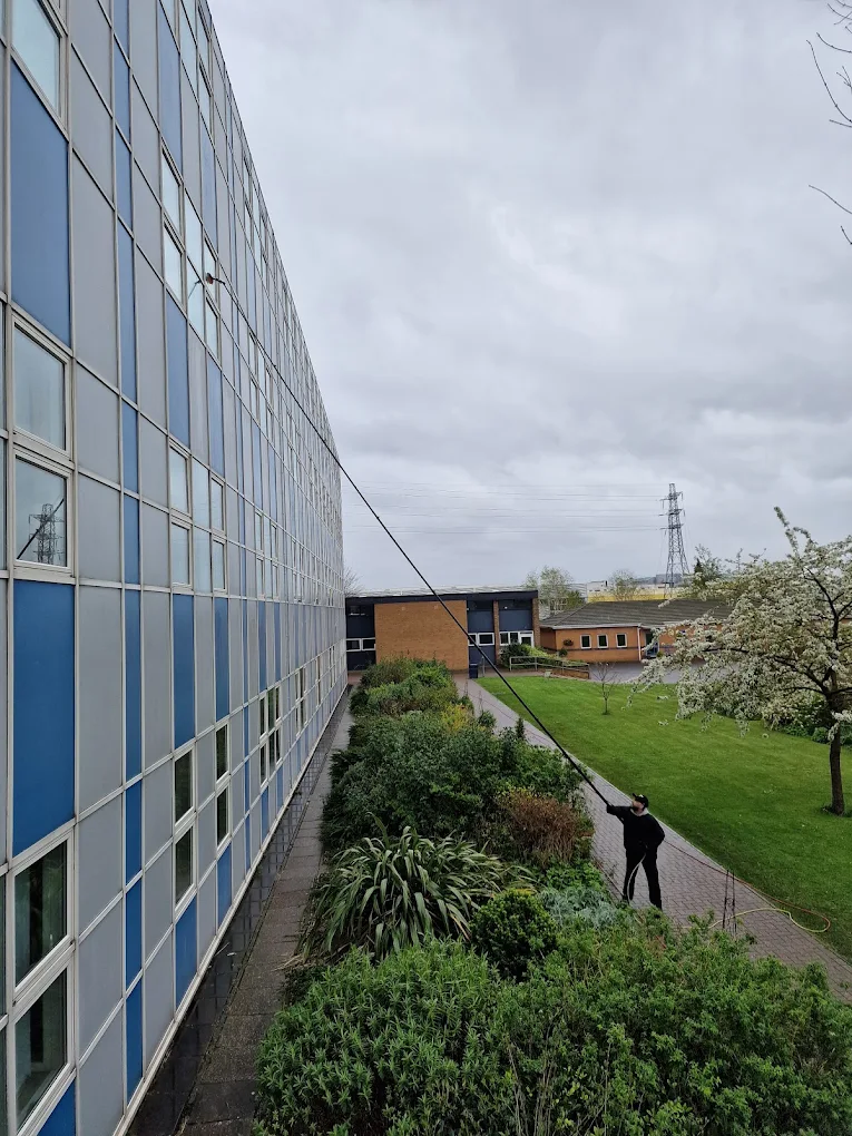 Bobby Gill cleaning windows